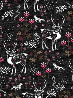 HELGAtunika (Porojen poluilla musta / pinkki trikoo)