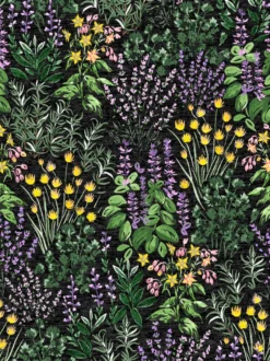 PIONImekko lyhythiha (Yrttipuutarha musta / lila / keltainen trikoo)
