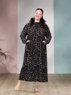 SAUNAtakki pitkä (Kesyttämätön musta / beige joustofrotee)
