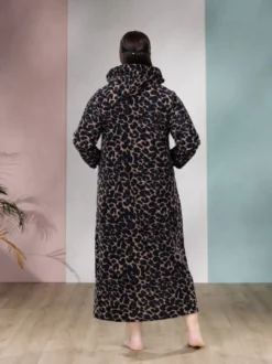 SAUNAtakki pitkä (Kesyttämätön musta / beige joustofrotee)